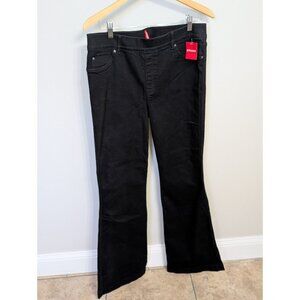 Spanx EveryWear Flare Jeans Womens High Rise Pull On Long Y2K Clean Black Sz XL